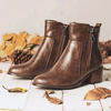 Bottines décontractées à talon épais pour femmes de grande taille