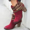 Bottines décontractées confortables à bout rond tressé avec boucle arrière et fermeture éclair pour femmes