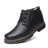 Bottines dhiver décontractées pour hommes en cuir microfibre confortable