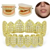 Bouche inférieure de chapeau de polisseur de dent de diamants scintillants plaqués or