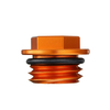 Bouchon dobturation Bouchon de soupape CNC Acier inoxydable Orange Pour KTM 125-530 SX / SX-F / EXC / EXC-F
