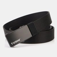 Boucle automatique TUSHI 120CM pour homme Nylon Ceinture Simple Belt