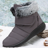 Boucle de crochet doublée chaude de grande taille pour femmes Plus Bottines de neige en velours