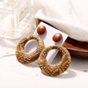 Boucle doreille cercle africain tressé Hallow Style rétro oreille goutte pour les femmes