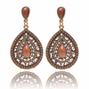 Boucle doreille diamant bohème goutte deau Strass Shiny Ear Drop pour les femmes
