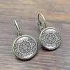 Boucle doreille en alliage de boucles doreilles en alliage de dames de crochet français rétro pour femmes
