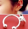 Boucle doreille en cristal Bowknot Bow en forme de U sans boucle doreille
