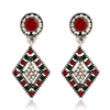 Boucle doreille goutte africaine Hallow Rhineston oreille rétro brillant boucles doreilles pour les femmes