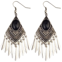 Boucle doreille goutte bohémiennes Boucles doreilles en alliage de pierres précieuses géométriques pour les fe
