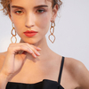 Boucles doreilles à la mode oreille creux creux irrégulière géométrique strass boucles doreilles pour les femm