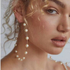 Boucles doreilles grand cercle rétro personnalité minimaliste exagérée enroulement boucle doreille perle artif