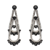 Boucles doreilles JASSY® Steampunk pour femmes Boucle doreille double couche avec pierres précieuses plaquées