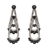 Boucles doreilles JASSY® Steampunk pour femmes Boucle doreille double couche avec pierres précieuses plaquées
