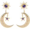 Boucles doreilles pendantes à la mode Sun Moon Star Big Ear pour femme