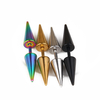 Boucles doreilles pendantes pour hommes à la mode Cone Gold Black Titanium Steel Earring Accessoires pour hommes