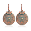 Boucles doreilles rondes de croissance dalliage de femmes rétro boucles doreilles cadeau