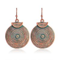 Boucles doreilles rondes de croissance dalliage de femmes rétro boucles doreilles cadeau