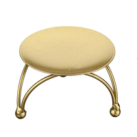 Bougeoir doré de table ronde de bougeoir de fer pour la fête dornement de mariage