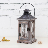 Bougeoir en bois de lumière de thé vintage marocain suspendu lanterne de fer décor à la maison