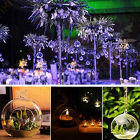 Bougeoir en verre suspendu Bougeoir en cristal Candélabre Micro Bouteille de paysage