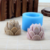 Bougie de moule de savon de fleur de Lotus de silicone faite main 3D faisant la résine de moule