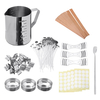 Bougie faisant outil bricolage bougie matériel en acier inoxydable cire Pot échelle cire tasse ensemble