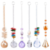 Boule déclairage en cristal boule octogonale pendentif perles colorées bricolage pendentif en cristal pendentif per