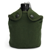Bouteille deau de camping tactique en plein air avec couvercle vert en aluminium