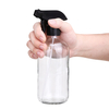 Bouteille en verre transparent de 250 ml/500 ml avec bouteille de pulvérisation deau dhuile essentielle de cap