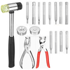 Bouton Appuyez sur les outils Boucle Poinçon Snap Fasteners Stick Hammer Kit de fixation de goujons