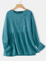 Bouton Broderie Creux Patchwork Plus Taille Blouse