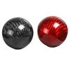 Bouton de changement de vitesse en forme de boule ronde universelle en fibre de carbone rouge noir