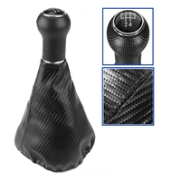 Bouton de changement de vitesses de changement de vitesse de 5 vitesses en carbone pour VW POLO GOLF MK4 BORA SEAT