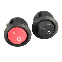 Bouton dinterrupteur à bascule ON-OFF SPST mini rond noir 2 broches