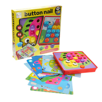 Bouton Nail 3D Puzzles Enfants Créatifs Assemblage Big Mushrooms Illumination Jouets Éducatifs