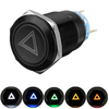 Bouton poussoir de 19mm 12V LED sur le commutateur de signal davertissement de danger pour bateau de camion de voit