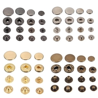 Bouton-pression en cuir de bouton-pression de pression de bouton-pression de pression de 15Pcs