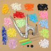 Bouton vêtements bouton pression pince avec 150set coloré T5 boutons en plastique mousquetons
