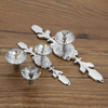 Boutons de poignée de tirage darmoire de tiroir de garde-robe en cristal de diamant de verre