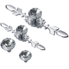 Boutons de porte de meubles de garde-robe darmoire de poignée de tiroir darmoire dalliage de zinc de chro