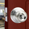 Boutons de porte ronds en acier inoxydable Entrée de verrouillage dentrée de passage de confidentialité avec 3 clés