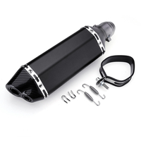 Bouts de tuyau de silencieux déchappement de moto de 370mm DB tueur de glissière sur 38-51mm noir