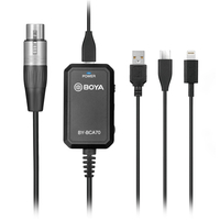 BOYA BY-BCA70 XLR adaptateur Audio micro vers type-c USB-A pour microphones Lightning XLR vers appareils mobiles PC pour