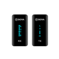 BOYA BY-XM6 S1 S2 Microphone Lavalier sans fil 2, 4 GHz Mini émetteur portable Récepteur Mic HiFi Système de micro à cond