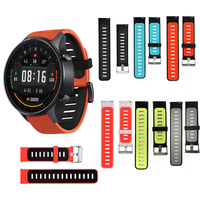 Bracelet de montre de sport en silicone bicolore 22 mm Bande pour montre Xiaomi couleur non originale