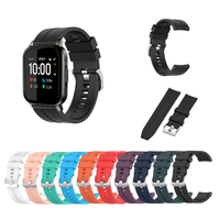 Bracelet de montre en silicone élégant en treillis Bande pour Haylou LS02 BW-HL1 BW-HL2 BW-HL1T BW-HL1Pro