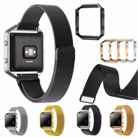 Bracelet de remplacement en métal de grande taille Bande cadre 235 mm pour montre Fitbit Blaze