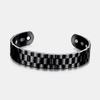 Bracelet de thérapie magnétique réglable à ouverture élégante en alliage unisexe 1 pc