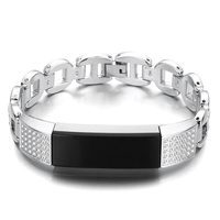 Bracelet en acier inoxydable de remplacement montre en métal Bande pour Fitbit Alta