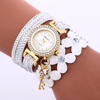 Bracelet en cristal de mode pour femmes Montre à quartz avec cadran simple